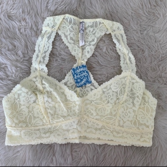 Free People Other - NEW free people galloon lace racerback bralette M